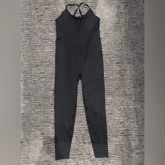 PINK Victoria's Secret Black Jumpsuit Onsie. Medium - Picture 1 of 9